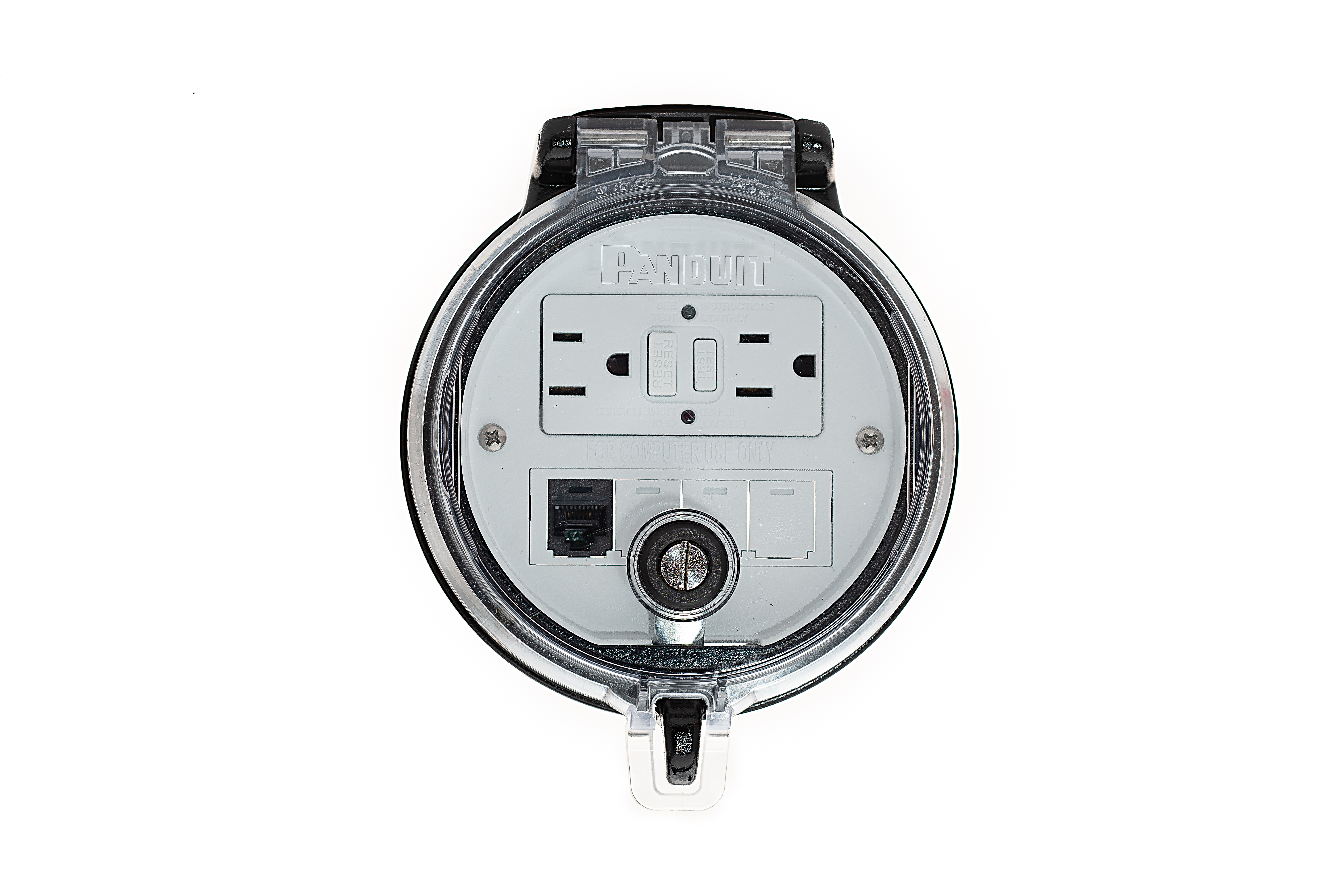 Data Access Port, 4 Inch Size, 6 Coupler, GFCI Outlet