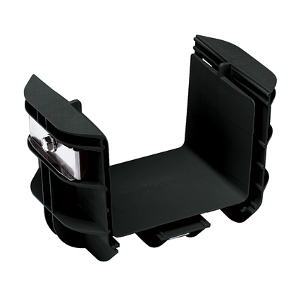 FIBER RUNNER COUPLER 4IN X4IN BLACK 20, 20PK