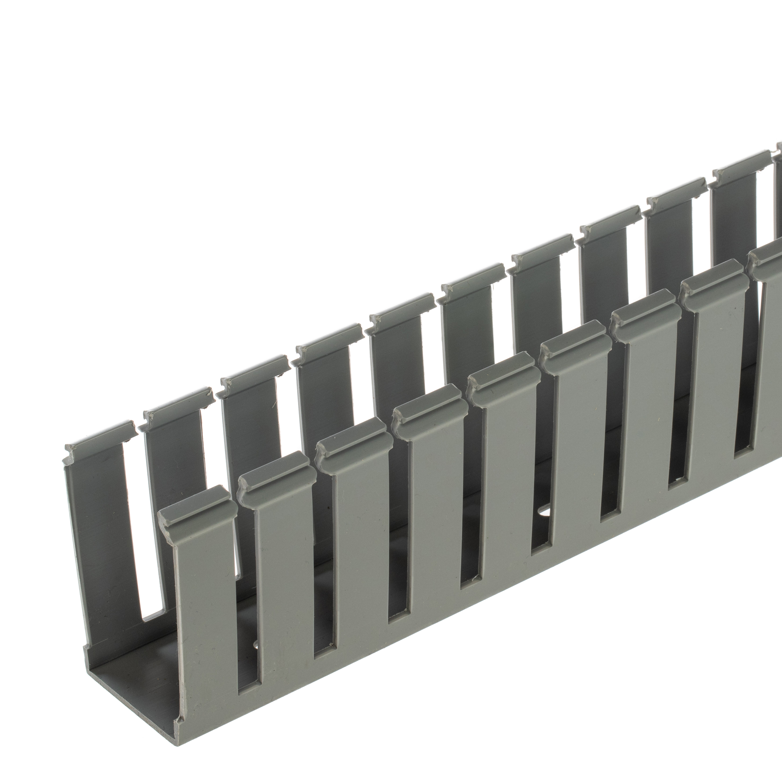 Wire Duct Wide Slot Gray 1.26 W x 2 D