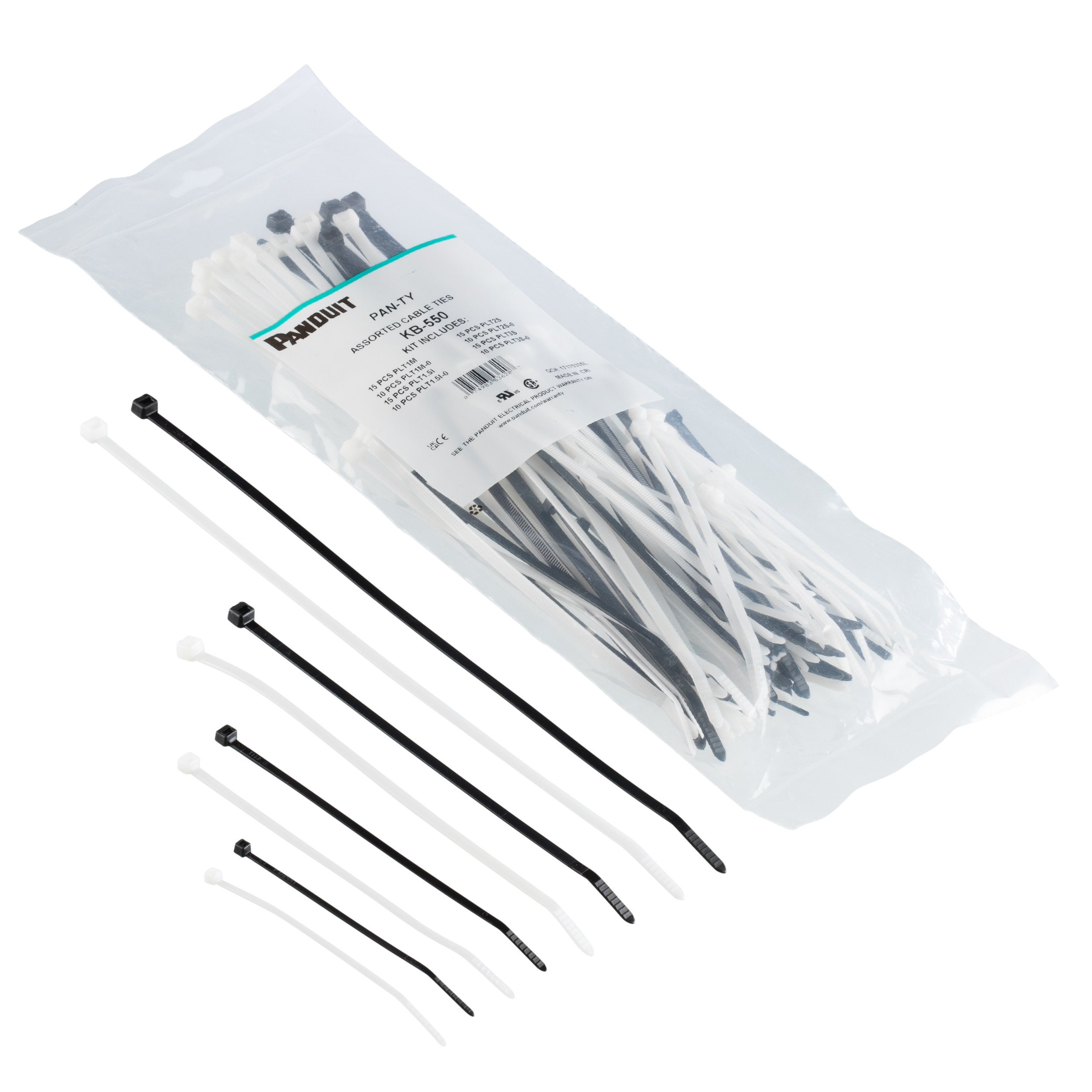 Cbletieassortkit, Plt Ties, 10PK