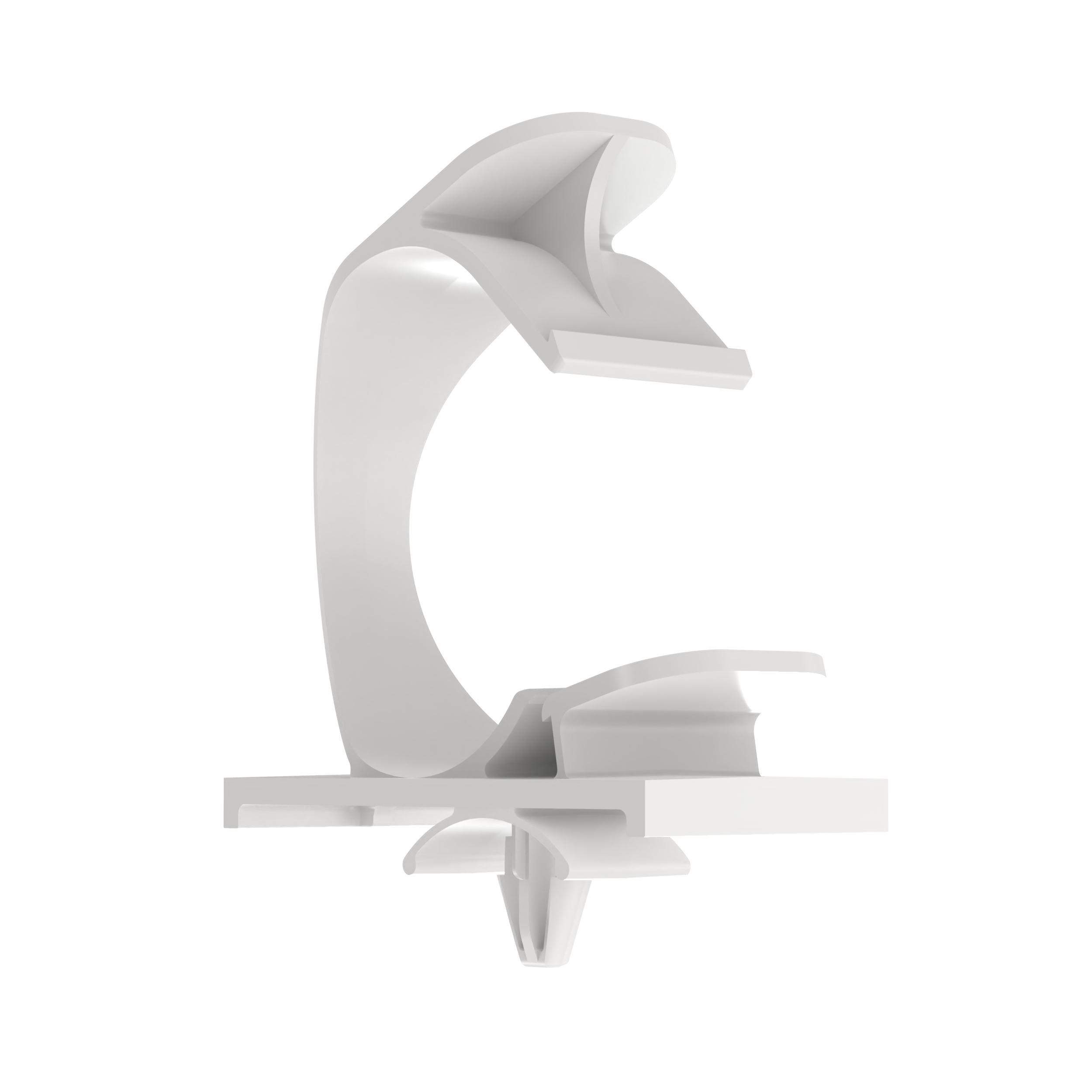 Latching Wire Clip, Push Barb, Nylon 6.6, Natural, 0.25 Inch Max. Bundle Dia., 1000PK