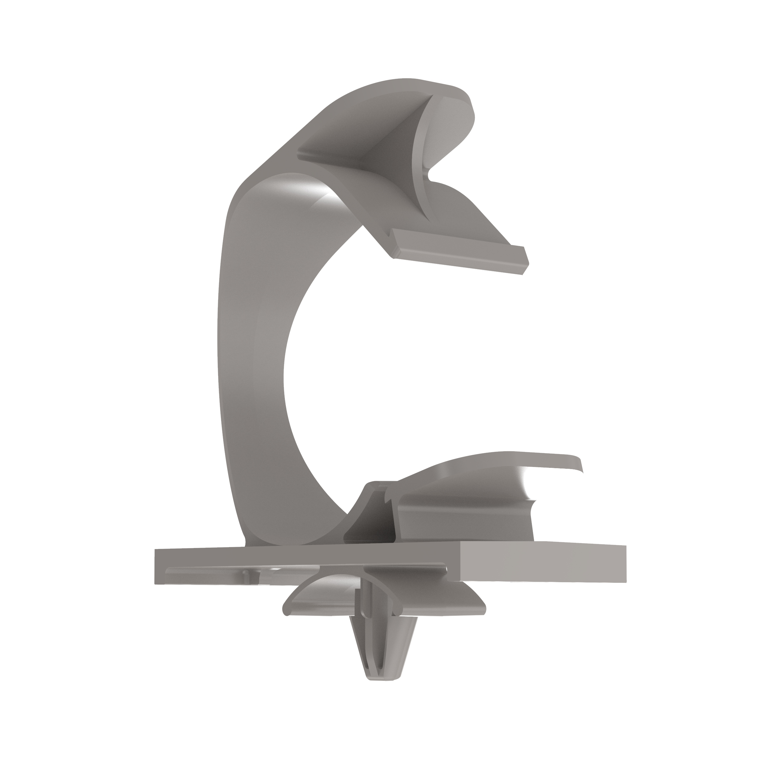 Latching Wire Clip, Push Barb, Nylon 6.6, Natural, 0.5 Inch Max. Bundle Dia.