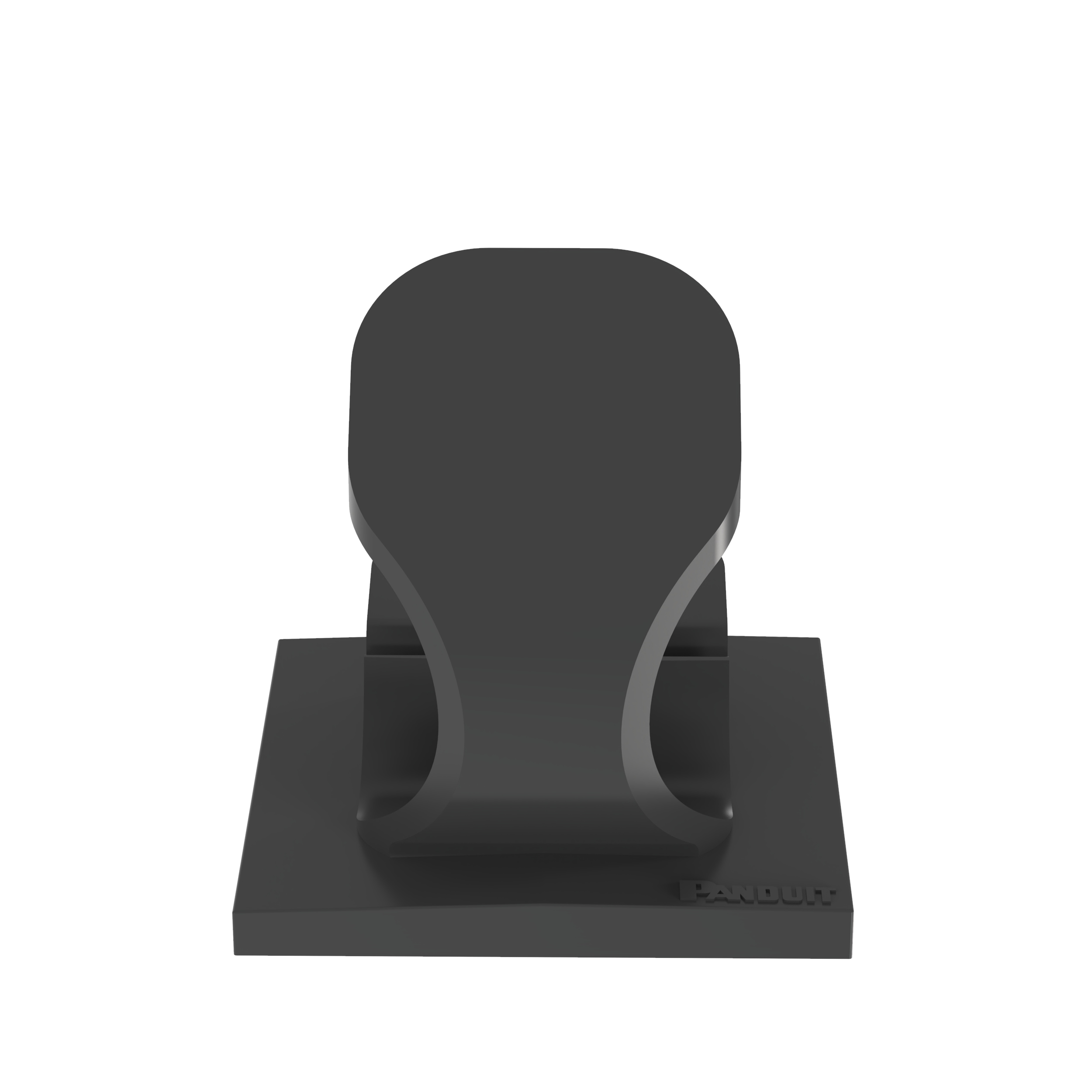 Latching Wire Clip, Rubber Adhesive, Nylon 6.6, Black, 0.38 Inch Max. Bundle Dia., 1000PK