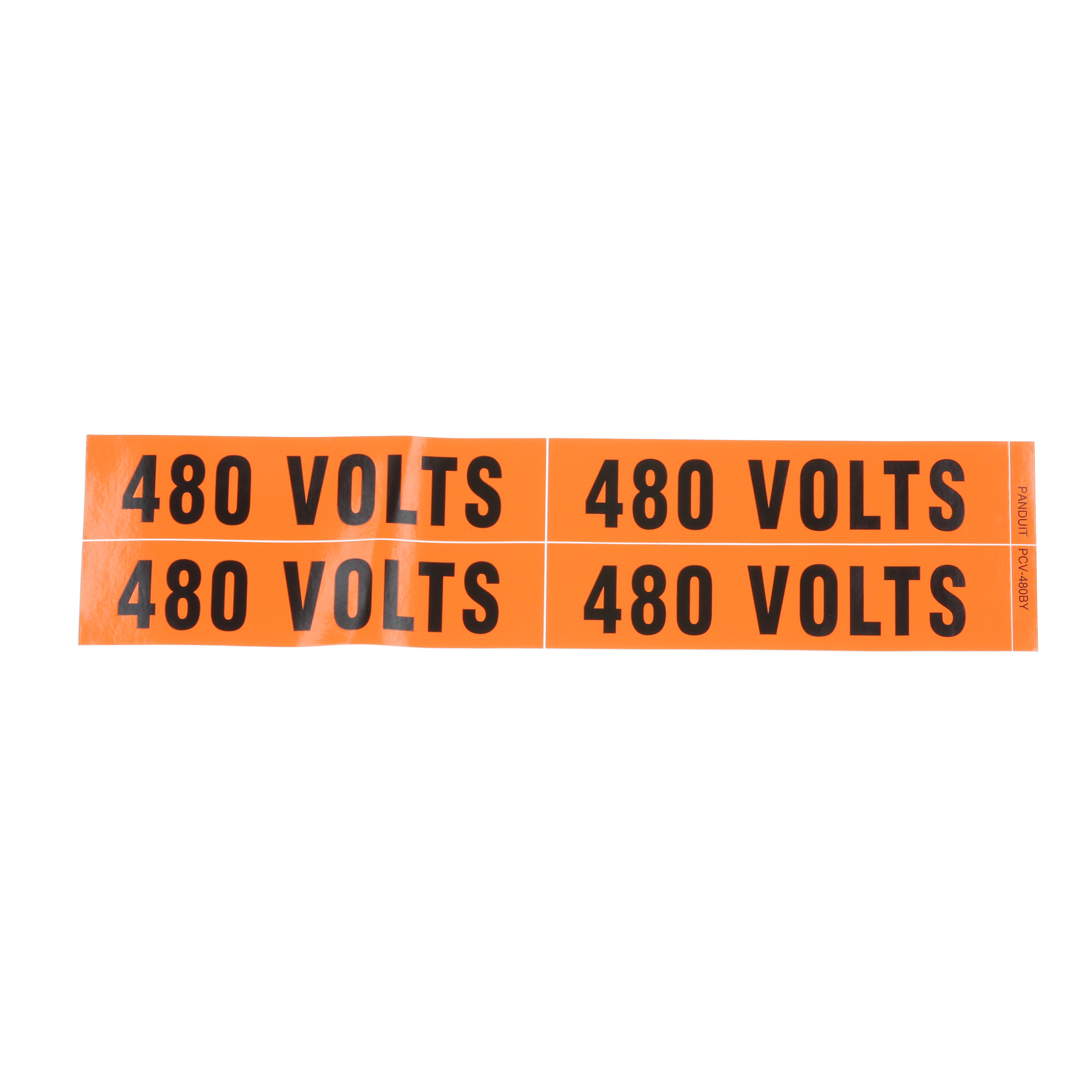 Voltage Marker, Vinyl, 480 Volts, 25PK