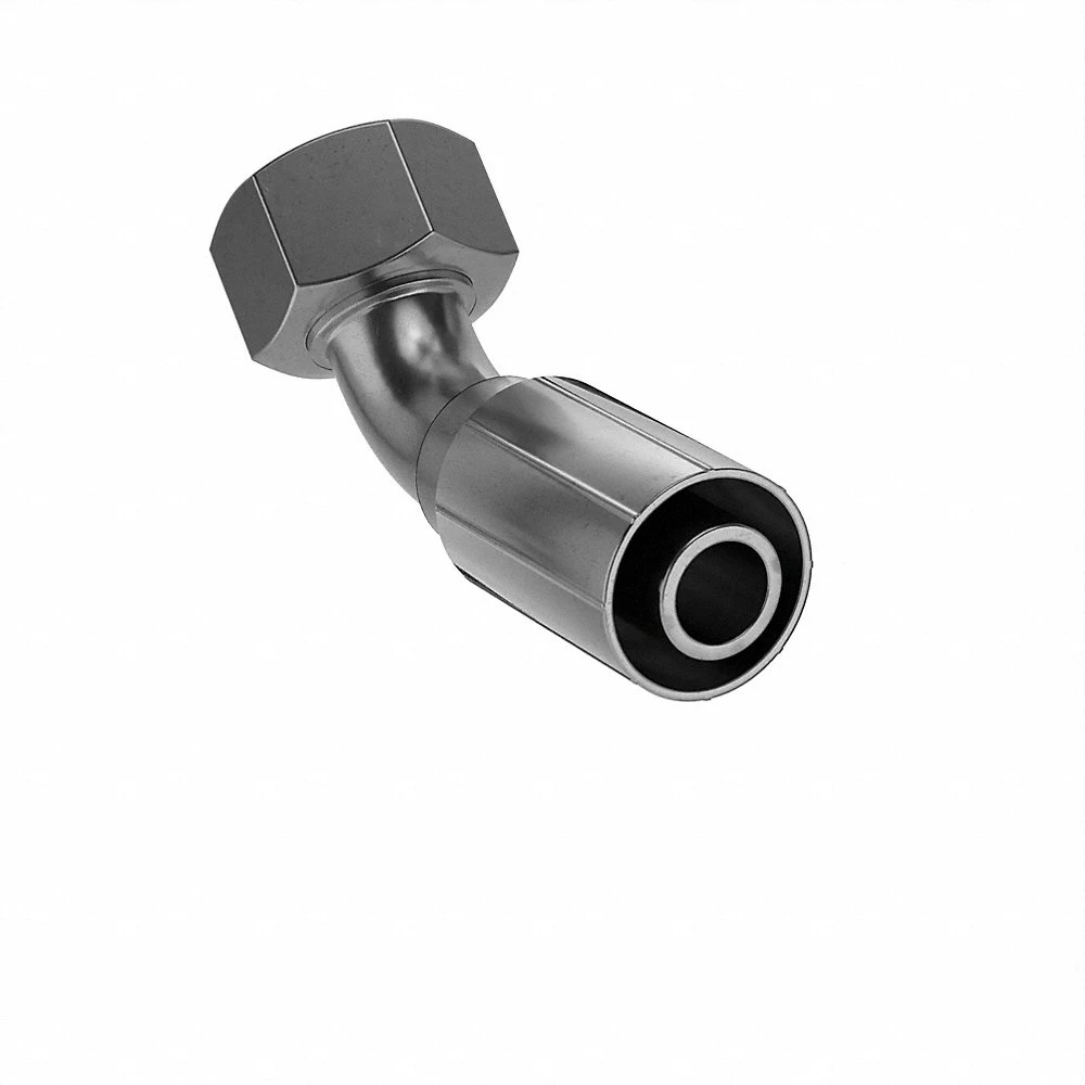 PARKER 10C43-20-12 Hydraulic Crimp Fitting, Steel x Steel, 45 Deg Elbow, -12 | CT7EEX 55CZ03