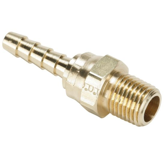 PARKER 125HBLSV-8-8 Hose Barb Fitting, 1/2 Inch Internal Diameter, Brass | BT8EJB