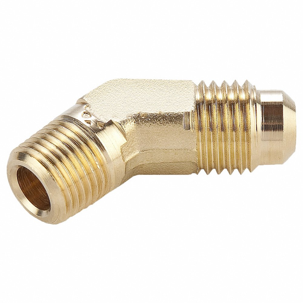 PARKER 159F-8-6 Male Elbow, 45 Degs, 1/2 Inch Outside Diameter, Brass | AB3UDP 1VED4