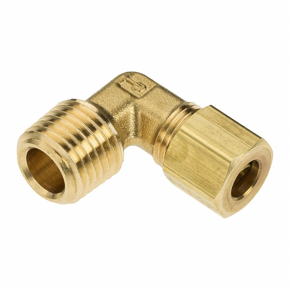 PARKER 169C-4-4 90 Deg Elbow, 1/4 Inch Outside Diameter, Brass | AB3TUX 1VDG7