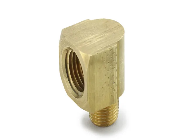 PARKER 2202P-4-4 90 Deg. Extruded Street Elbow, Brass, 1/4 Inch X 1/4 Inch Fitting Pipe Size, Elbow | CT7EDM 60WH18