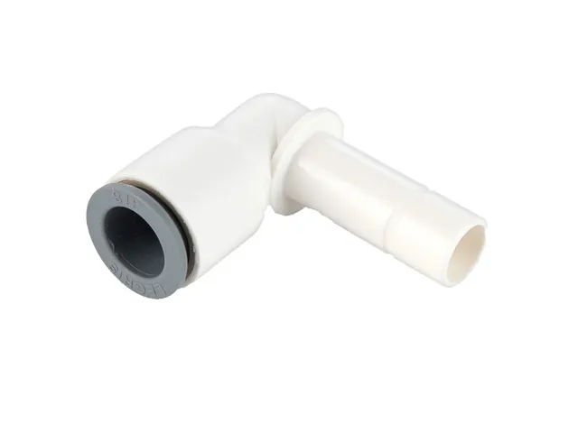 PARKER 6382 04 00WP2 Fractional Plastic Push-to-Connect Fitting, Polymer, Push-to-Connect x Tube Stem, White | CT7JDB 791D62