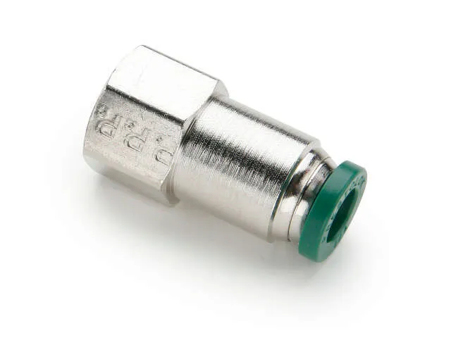 PARKER 66PLP-2-4 Fitting, 1/8 Inch Outside Diameter, Nickel Plated Brass | BT6PZT