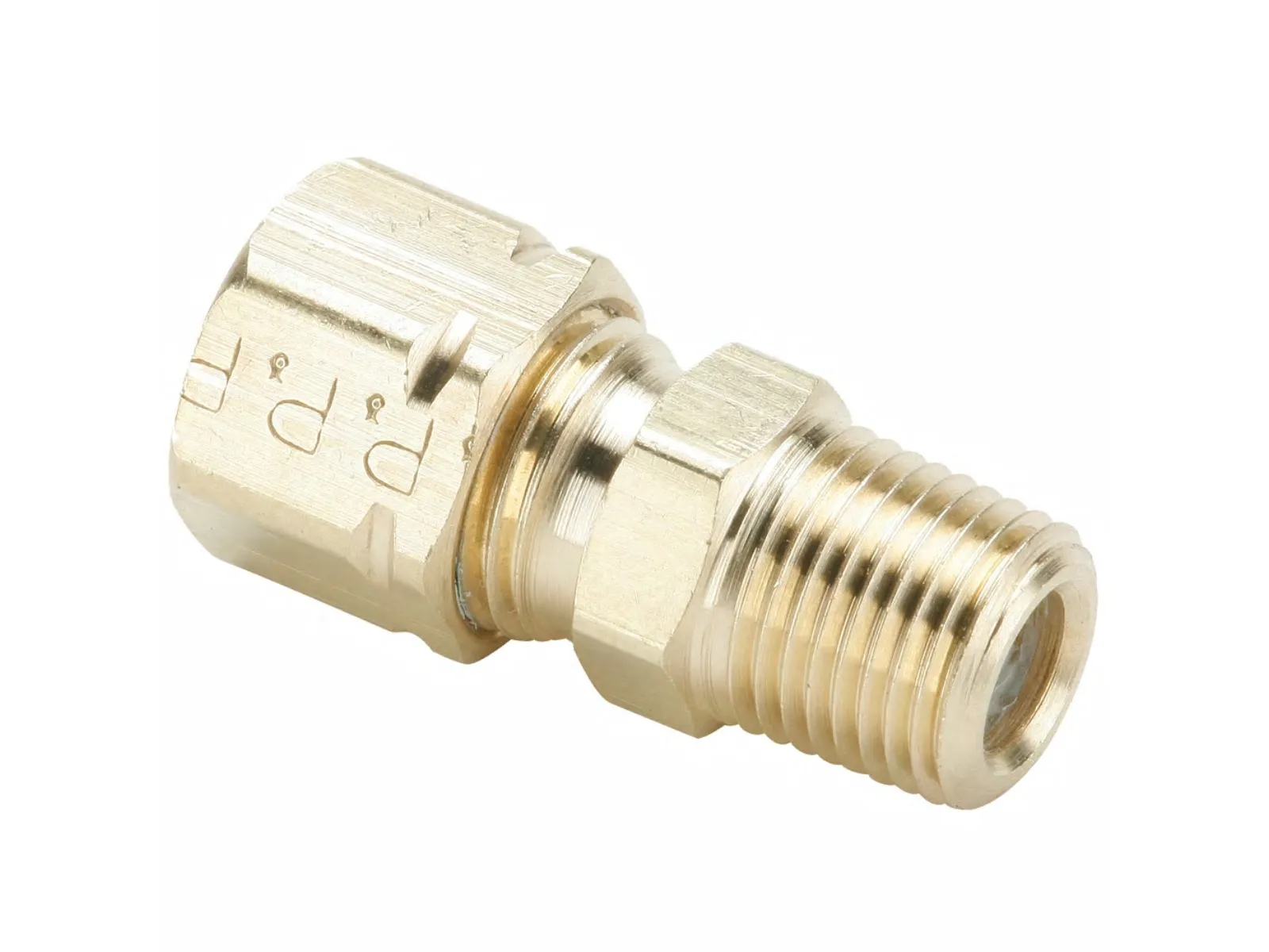 PARKER 68CA-4-6 Connector, 1/4 Inch Outside Diameter, Brass | AE9QJZ 6LJ06