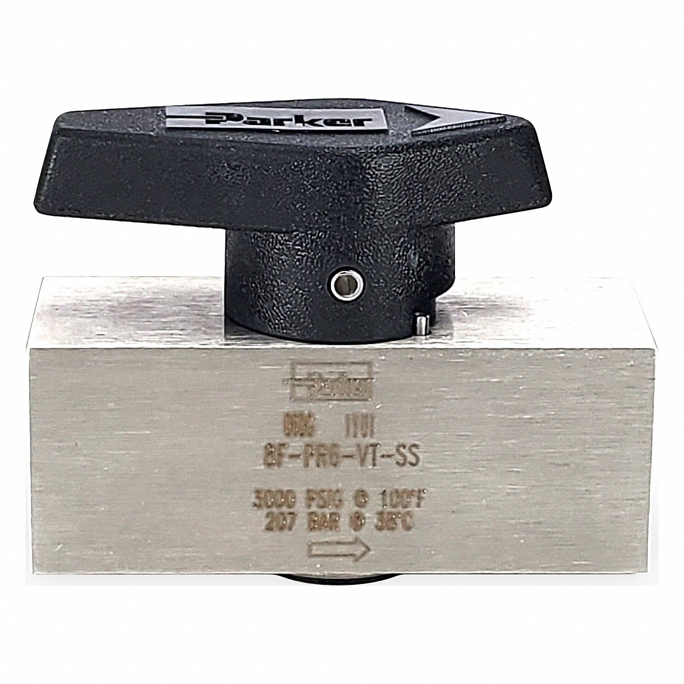 PARKER 4F-PR4-VT-SS Rotary Plug Valve, 2-Way, 316 Stainless Steel/Brass, Fnpt, 1/4 Inch Pipe Size | CT7JMY 803DY0