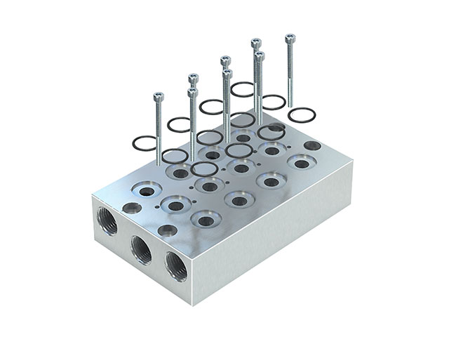 Bar Manifold With 3/8 Npt, 4-Way Iem