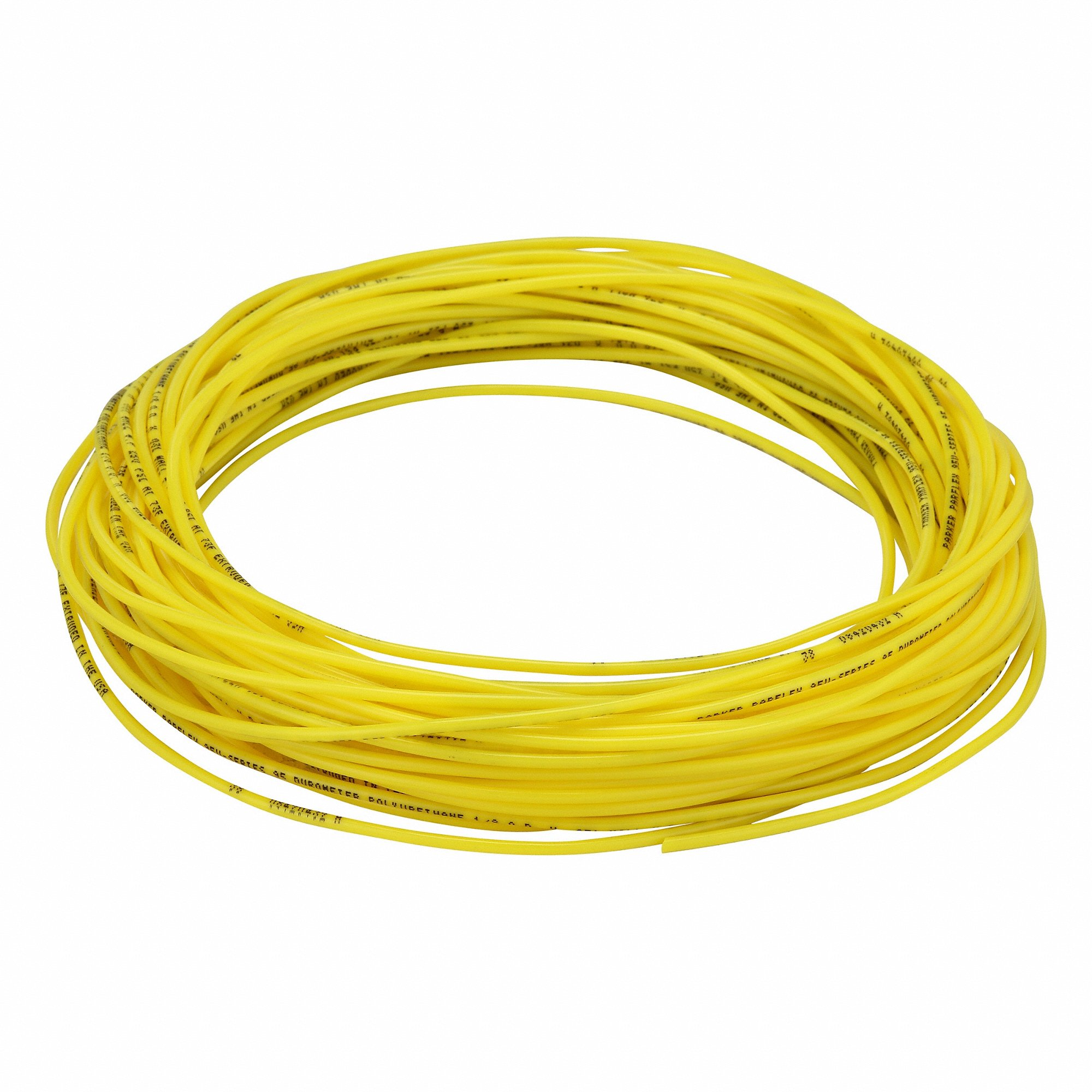 PARKER 95U-2-031-YEL-0100 Tubing, Polyurethane, ID. 1/16 Inch, OD. 1/8 Inch, 100 Ft Length, Yellow | CT7KZB 797D95