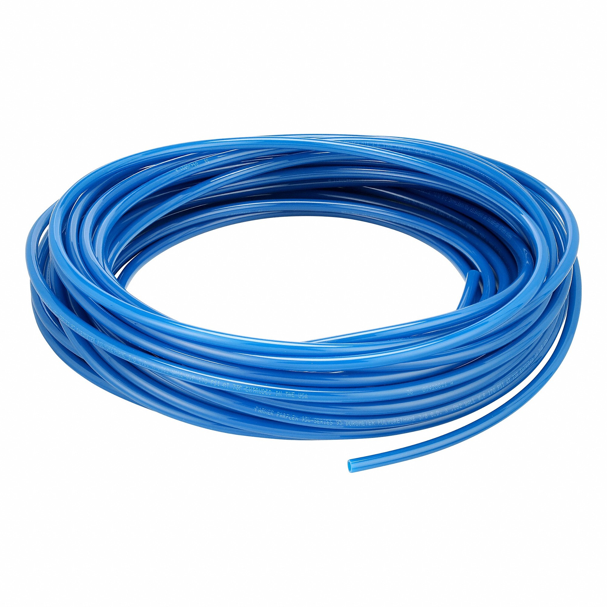 PARKER 95U-6-062-BLU-0100 Tubing, Polyurethane, ID. 1/4 Inch, OD. 3/8 Inch, 100 Ft Length, Blue | CT7KZH 797DD8