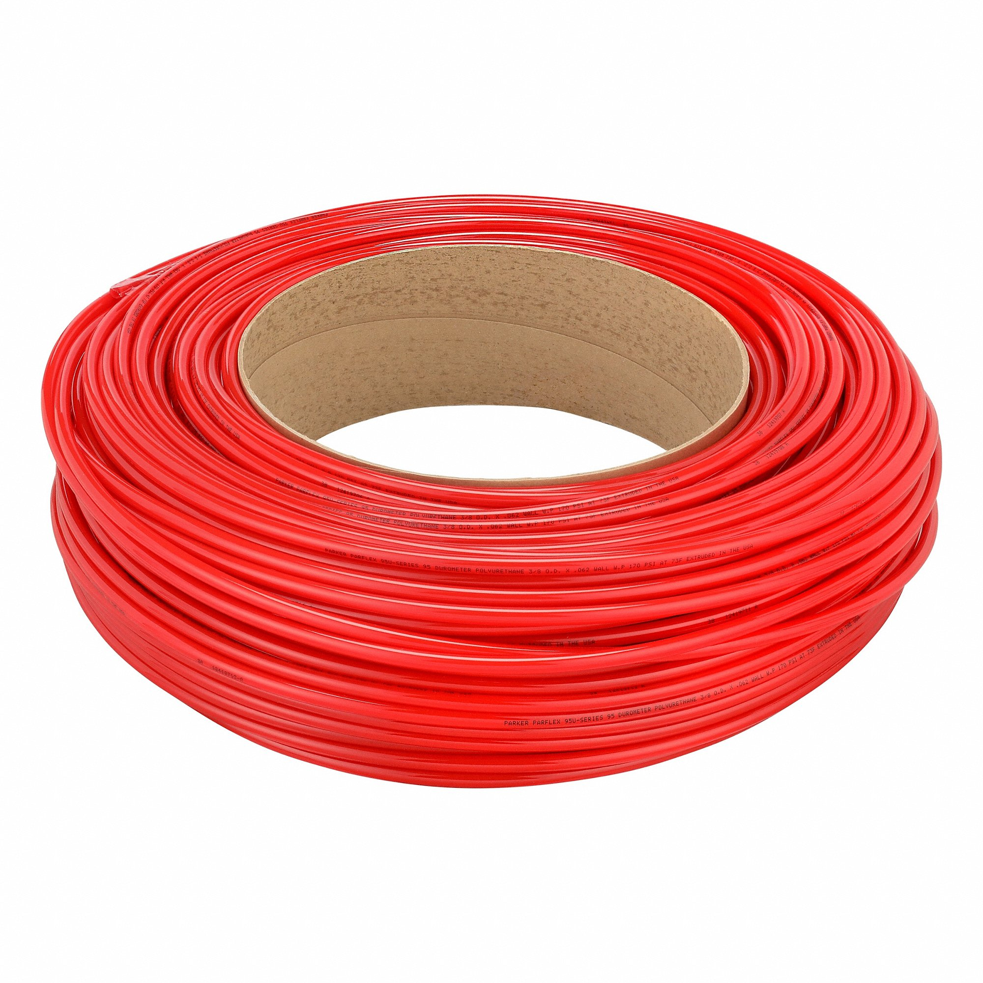 PARKER 95U-6-062-RED-0500 Tubing, Polyurethane, ID. 1/4 Inch, OD. 3/8 Inch, 500 Ft Length, Red | CT7KZU 797DE6