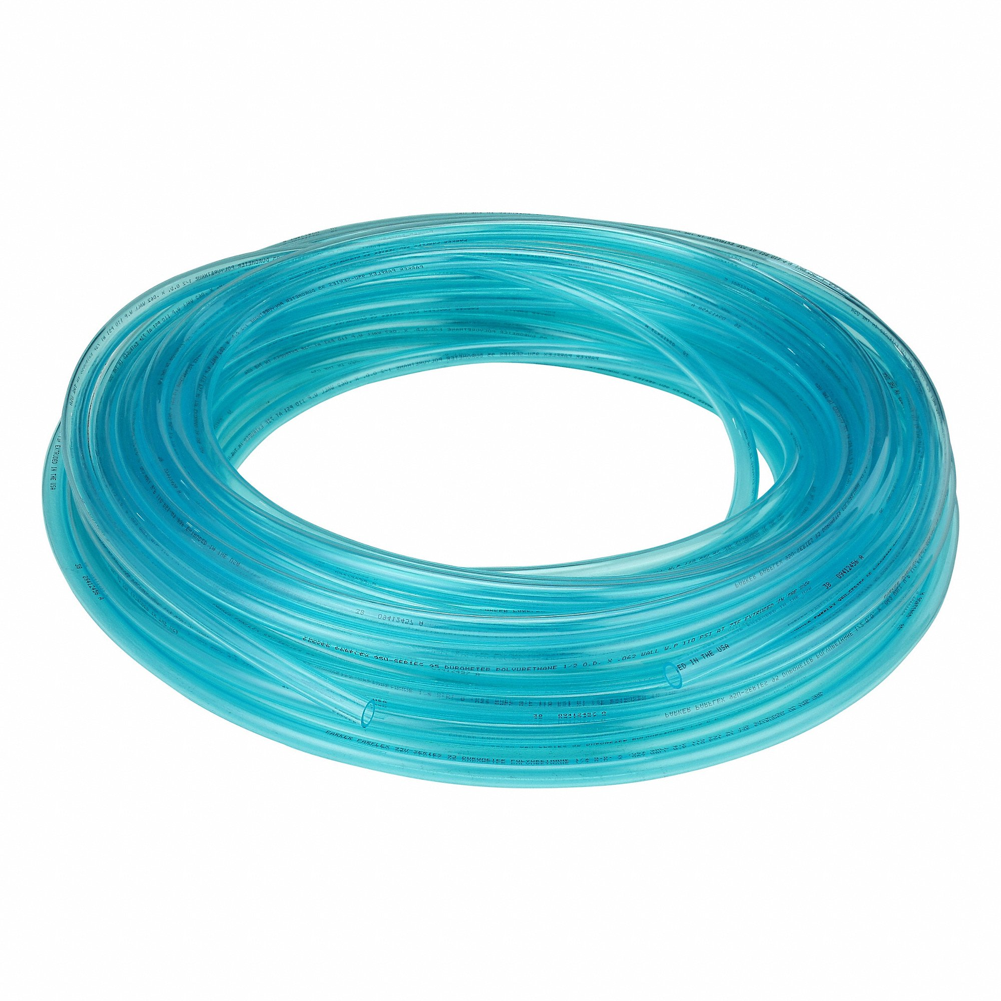 PARKER 95U-8-062-TBL-0100 Tubing, Polyurethane, ID. 3/8 Inch, OD. 1/2 Inch, 100 Ft Length, Blue | CT7LBL 797DF1