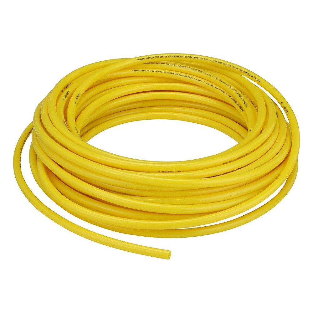 PARKER 95U-8-090-YEL-0100 Tubing, Polyurethane, ID. 5/16 Inch, OD. 1/2 Inch, 100 Ft Length, Yellow | CT7LBZ 797DG1
