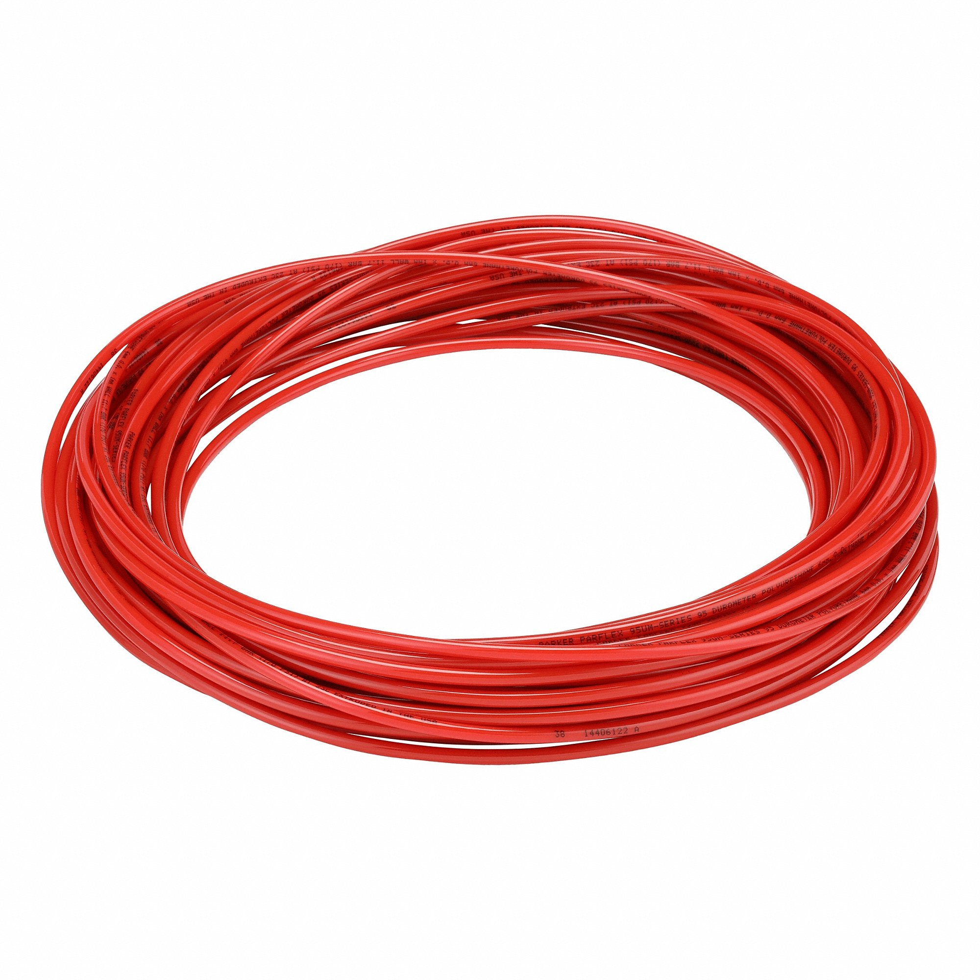 PARKER 95UM-6X1-RED-0100 Tubing, Polyurethane, ID. 6 mm, OD. 6 mm, 100 Ft Length, Red | CT7LCH 797DJ0