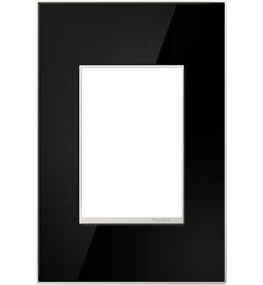 PASS AND SEYMOUR AWM1G3-MB4 Wall Plate, Screwless, 1 Gang, Mirror Black | CH4AQH