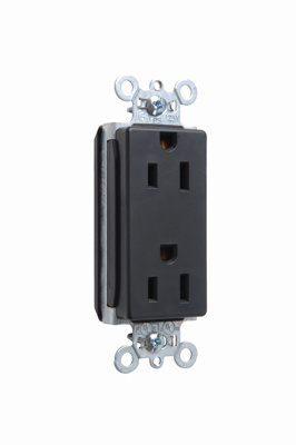 PASS AND SEYMOUR PT26252-BK Duplex Receptacle, 15A, 125V, Black | CH4GUR