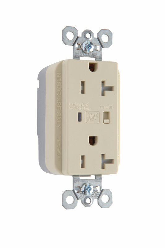 PASS AND SEYMOUR PTTR5362-ISP Duplex Receptacle, 125V, Tamper Resistant, Surge Protective, Ivory | CH4HMX