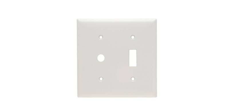 PASS AND SEYMOUR SP112-W Combination Opening Wall Plate, 1 Telephone And 1 Toggle Switch, 2 Gang | CH4BRK