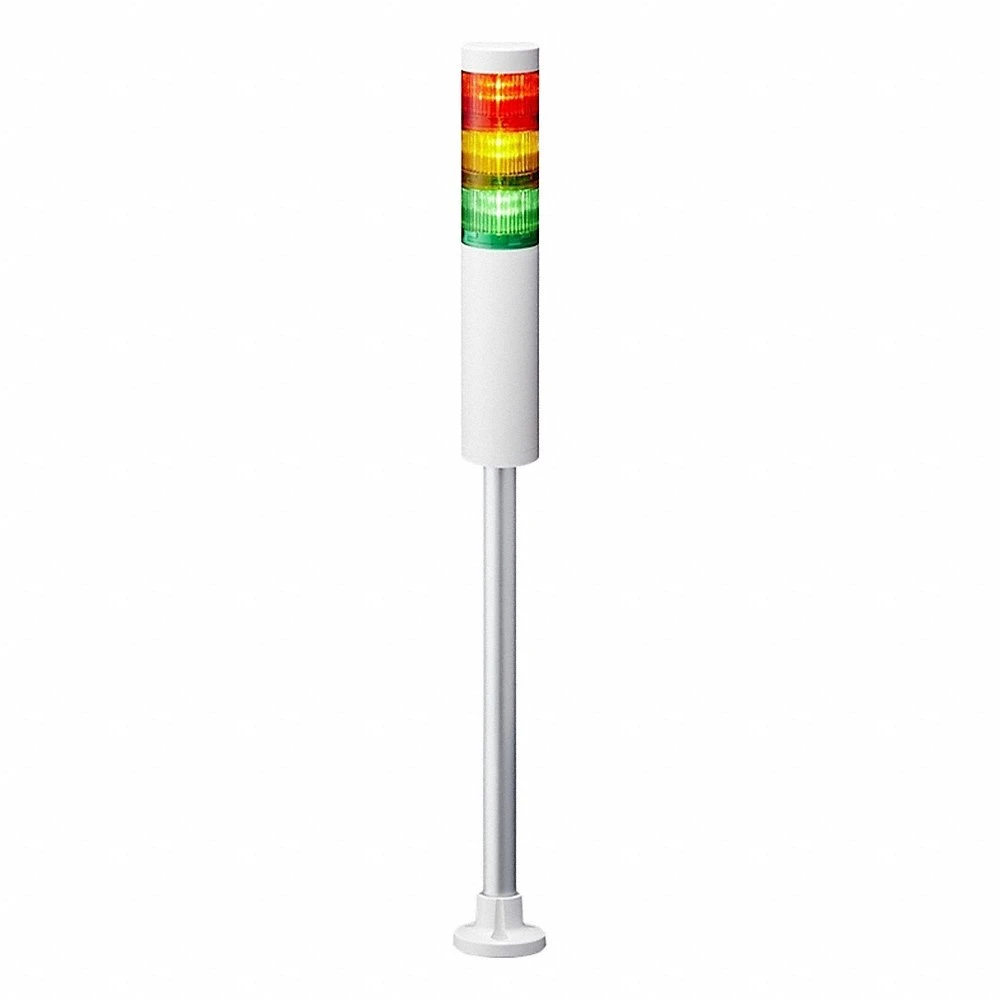 Tower Light Assembly, 3 Tier, No Sounder Tier, IP65, Amber/Green/Red, Direct Wire
