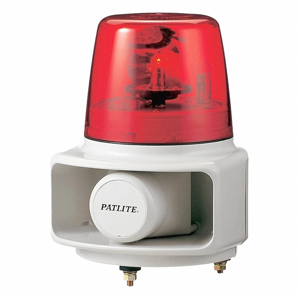 Audible Alarms, 24V DC, 10 1/4 Inch Overall Length, 6 3/8 Inch Overall Dia, Incandescent