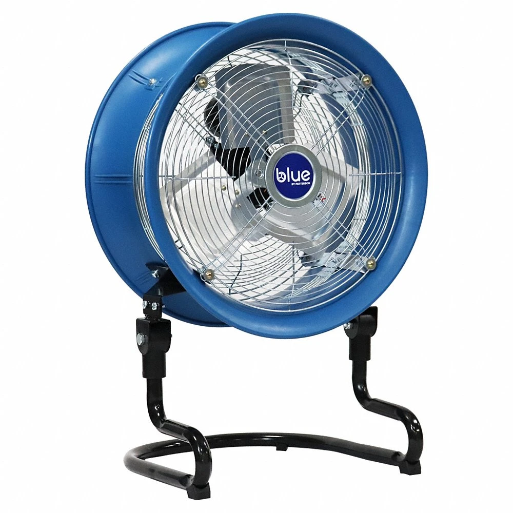 Industrial Fan, 14 Inch Blade Dia, 3 Speeds, 115V AC, 1/8 HP Motor, Direct Drive
