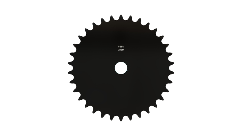 PEER CHAIN 43192 Sprocket, 5/8 Inch Size, Plain Bore, Hardened Teeth, Black Oxide | CL8BPQ