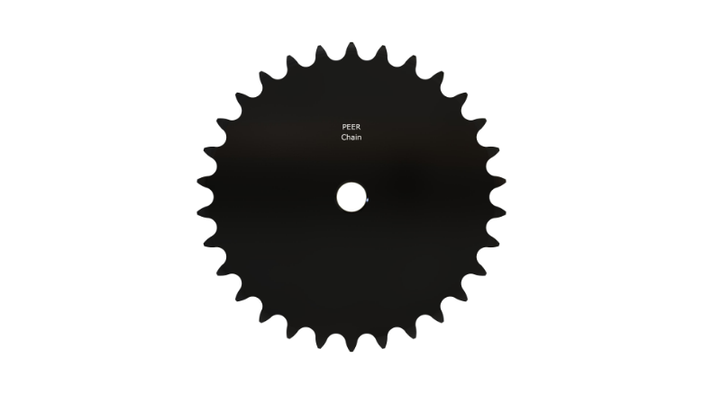PEER CHAIN 43220 Sprocket, 3/4 Inch Size, Plain Bore, Hardened Teeth, Black Oxide | CL8DRP