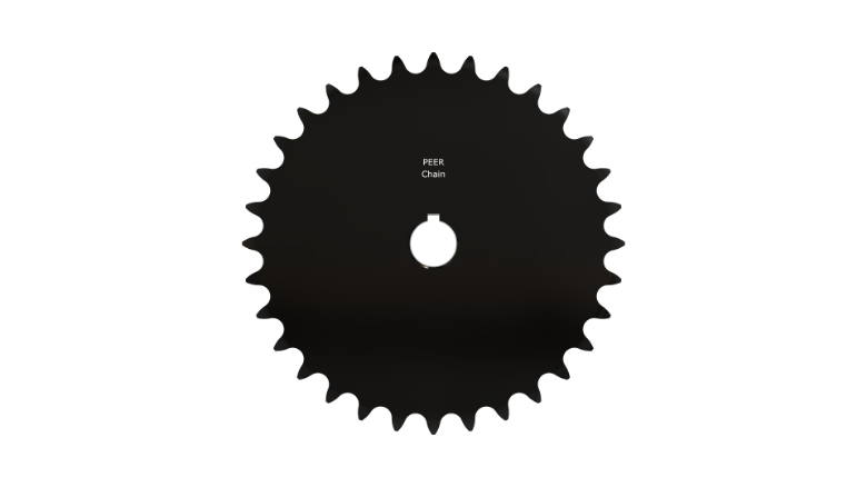 PEER CHAIN 43430 Sprocket, 3/4 Inch Size, Finished Bore, Hardened Teeth, Black Oxide | CL8BPG