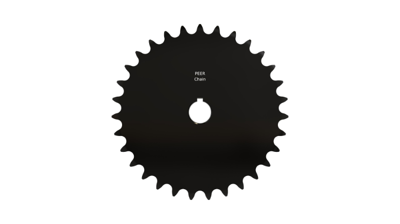 PEER CHAIN 43508 Sprocket, 1-1/8 Inch Size, Finished Bore, Hardened Teeth, Black Oxide | CL8BNY