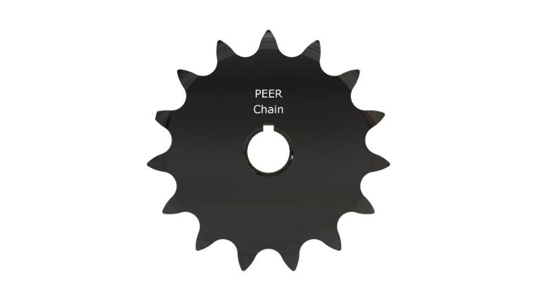 PEER CHAIN 43889 Sprocket, 1-1/8 Inch Size, Finished Bore, Hardened Teeth, Black Oxide | CL8FGK