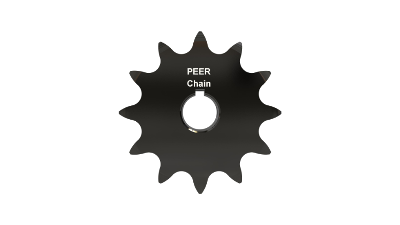 PEER CHAIN 44038 Sprocket, 1-3/16 Inch Size, Finished Bore, Hardened Teeth, Black Oxide | CL8GYU