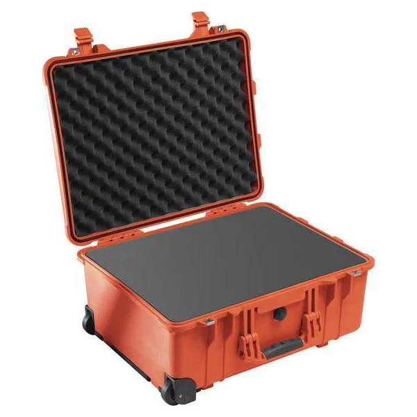 Étui de protection orange, 22.07 pouces L x 17.92 pouces L x 10.42 pouces P