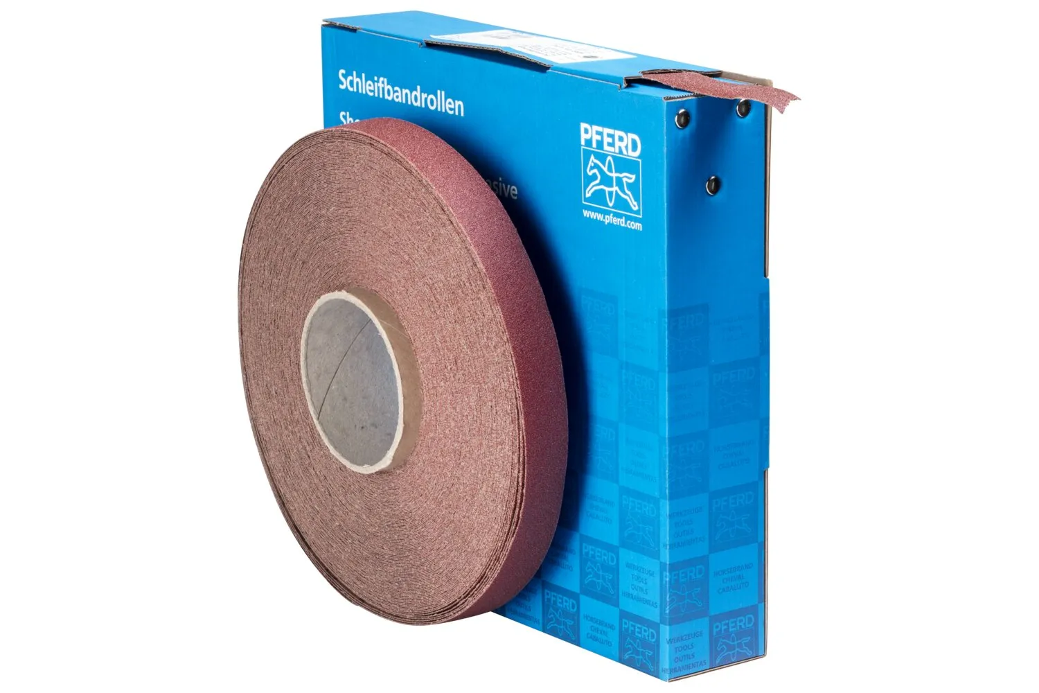 PFERD 47117 1 Inch Shop Roll, Resin/Resin Heavy Duty, 50 Yard Roll, Aluminum Oxide, 80 Grit | CY6WJX