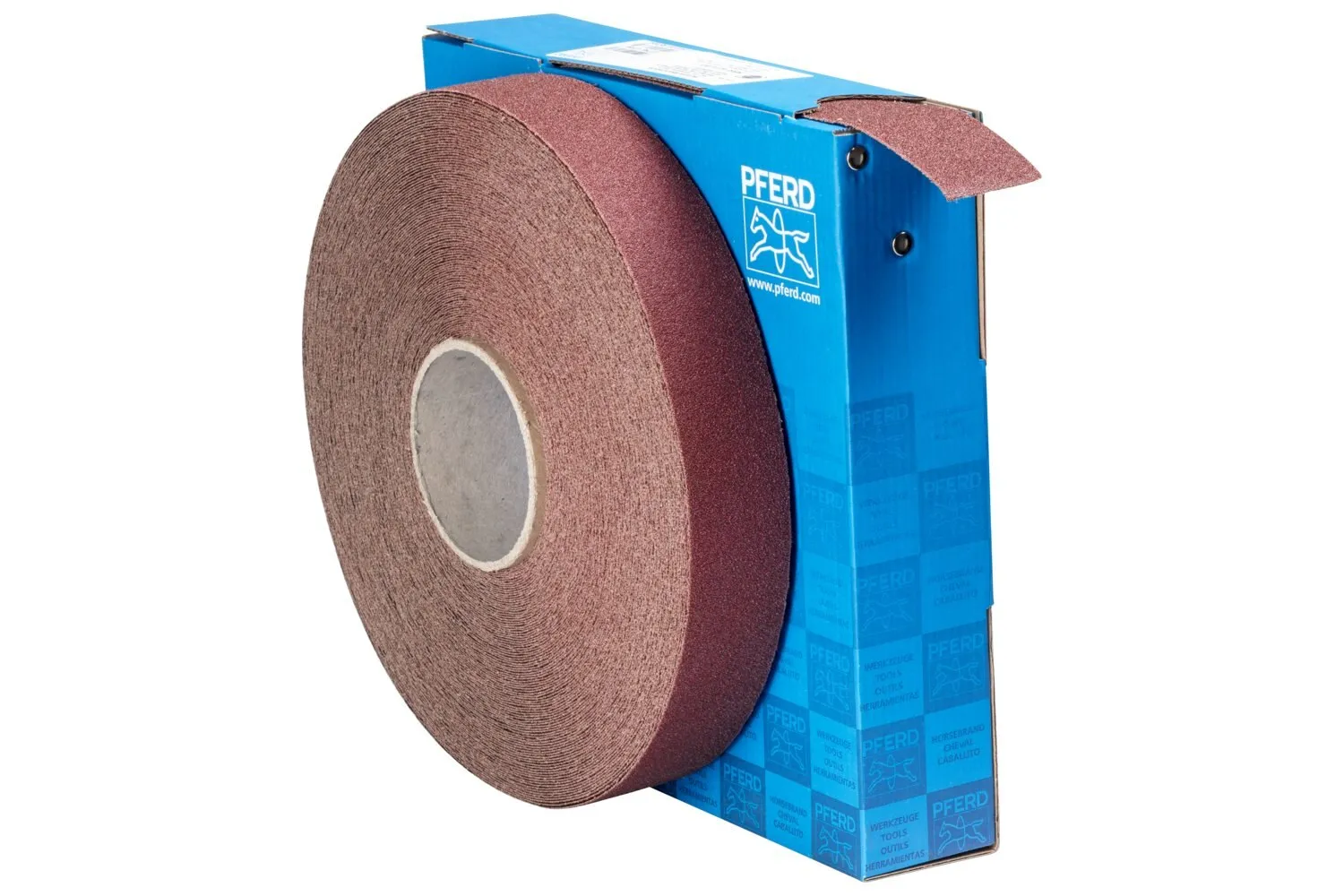 PFERD 47166 1-1/2 Inch Shop Roll, Resin/Resin Heavy Duty, 50 Yard Roll, Aluminum Oxide, 60 Grit | CY6VAG