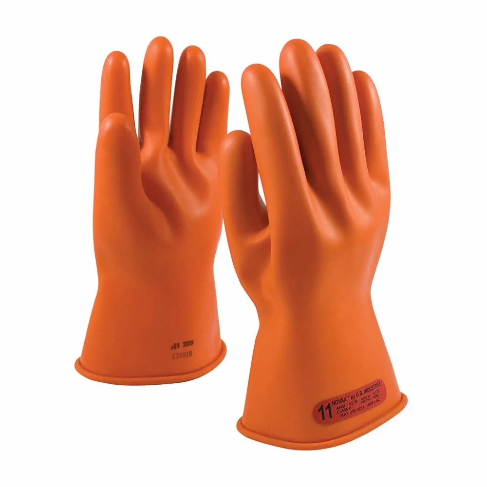 PIP 147-0-11/8 Electrical Safety Insulating Gloves, 8 Inch Size, Orange, Pair | CL8VAC