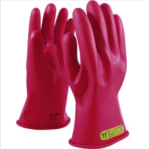 PIP 153-00-11/9 Electrical Safety Leather Cover Gloves, 9 Inch Size, Red, Pair | CL8VPD
