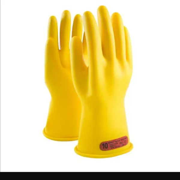 PIP 170-0-11/10 Electrical Safety Leather Cover Gloves, 10.5 Inch Size, Yellow, Pair | CL8WUA