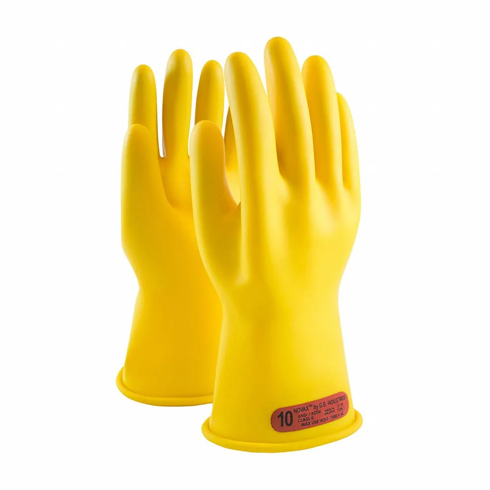 PIP 170-0-11/9.5 Electrical Safety Leather Cover Gloves, 9.5 Inch Size, Yellow, Pair | CL8WUH