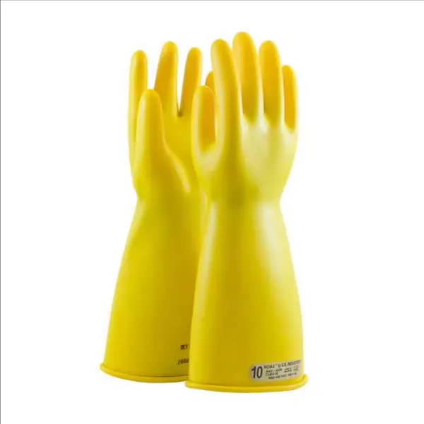 PIP 170-00-14/10 Electrical Safety Leather Cover Gloves, 10.5 Inch Size, Yellow, Pair | CL8WUZ