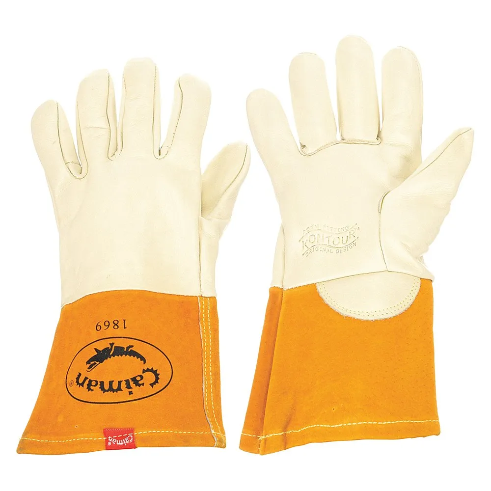 Welding Protection Gloves, XL, Natural, Pair