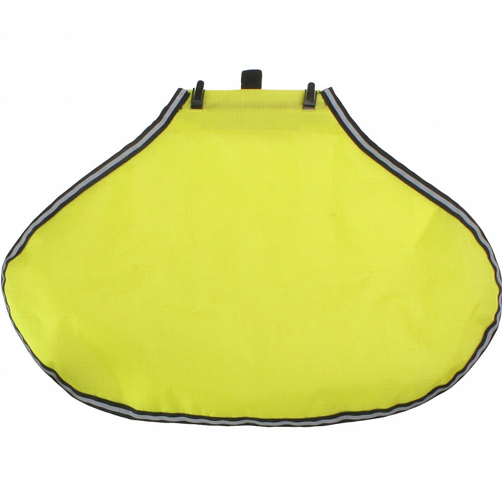 PIP 280-HP1491NS Reinforced Polyester Ripstop Neck Shade, OS, Hi-Vis Yellow, Each | CL8ZTJ