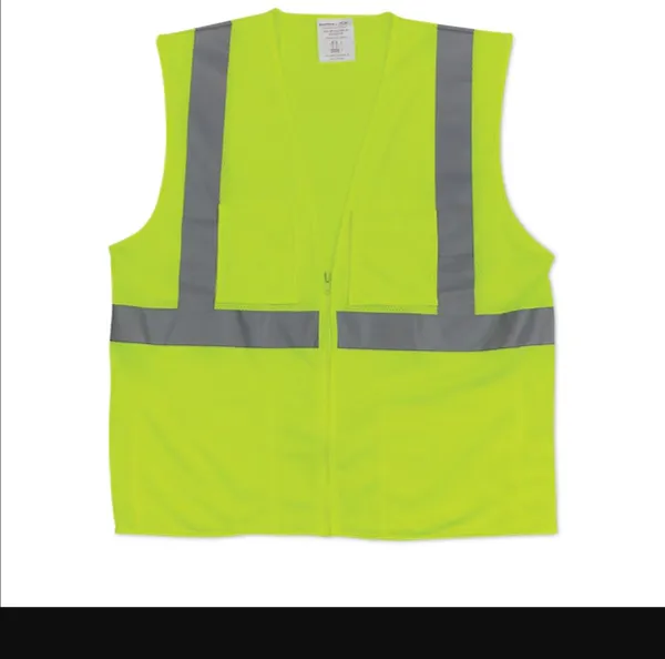 PIP 302-MVGLY-2X Protective Clothing High Visibilty Vest, 2XL, Hi-Vis Yellow, Each | CL9BPV