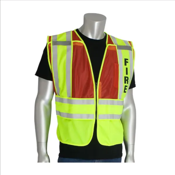 PIP 302-PSV-RED-2X/5X Protective Clothing High Visibilty Vest, 2XL-5XL, Hi-Vis Yellow, Each | CL9BVK