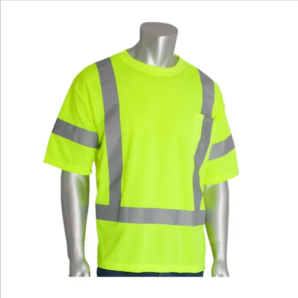 PIP 313-CNTSELY-3X Protective Clothing High Visibility Shirt, 3XL, Hi-Vis Yellow, Each | CL9CYN